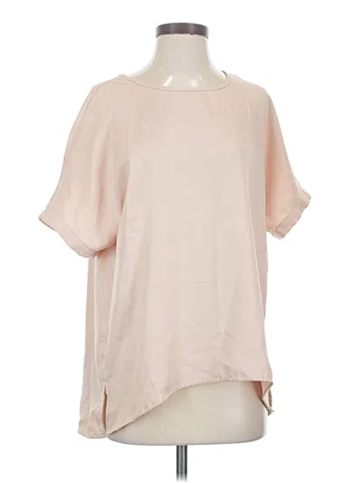 Pre-owned Shein Short Sleeve Blouse In Tan