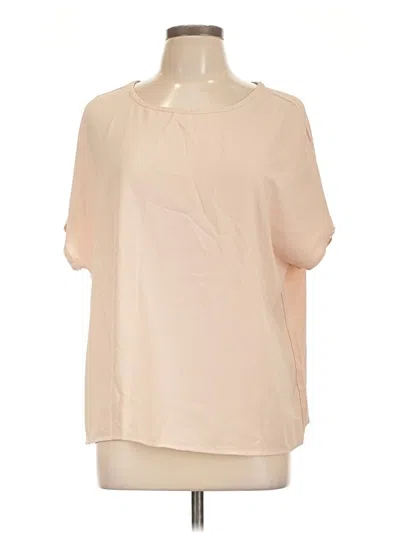 Pre-owned Shein Short Sleeve Blouse In Tan