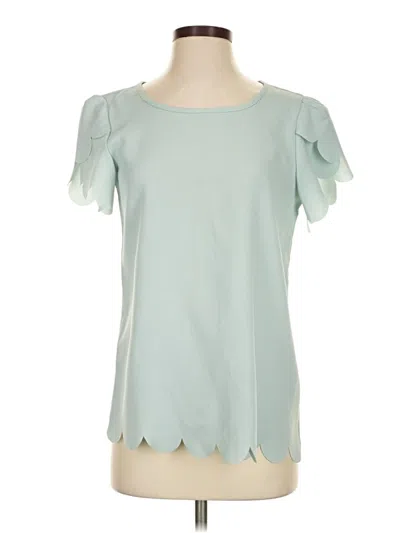 Pre-owned Shein Short Sleeve Blouse In Teal