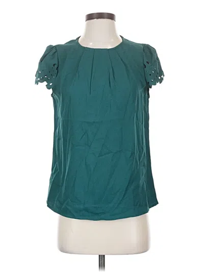 Pre-owned Shein Short Sleeve Blouse In Teal