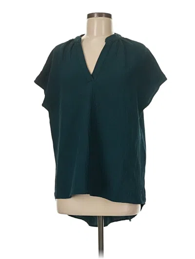 Pre-owned Shein Short Sleeve Blouse In Teal
