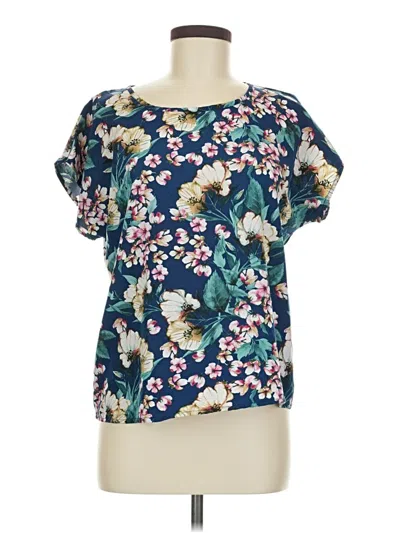 Pre-owned Shein Short Sleeve Blouse In Teal
