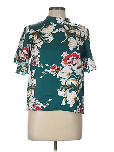 Pre-owned Shein Short Sleeve Blouse In Teal