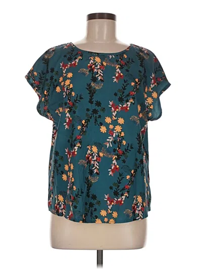 Pre-owned Shein Short Sleeve Blouse In Teal