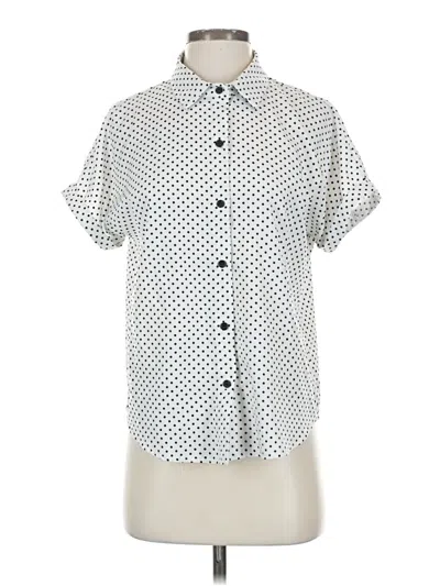 Pre-owned Shein Short Sleeve Blouse In White