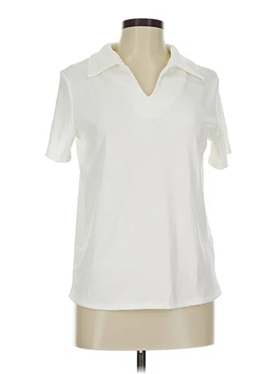 Pre-owned Shein Short Sleeve Blouse In White