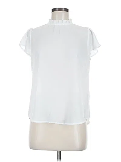 Pre-owned Shein Short Sleeve Blouse In White