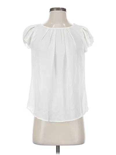 Pre-owned Shein Short Sleeve Blouse In White