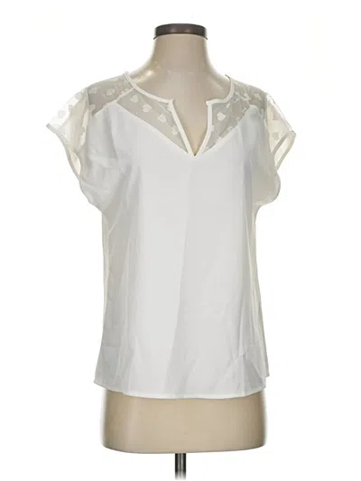 Pre-owned Shein Short Sleeve Blouse In White