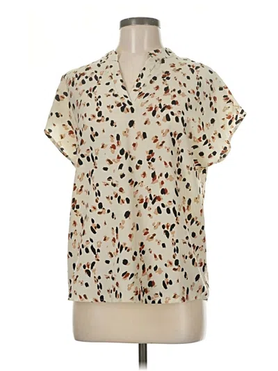 Pre-owned Shein Short Sleeve Blouse In White