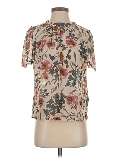 Pre-owned Shein Short Sleeve Blouse In White