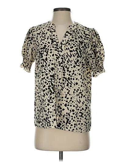 Pre-owned Shein Short Sleeve Blouse In White