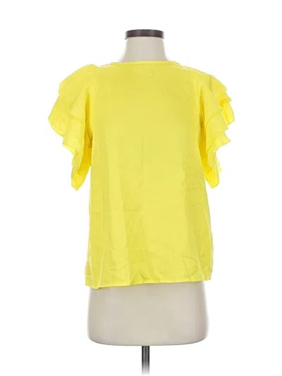 Pre-owned Shein Short Sleeve Blouse In Yellow