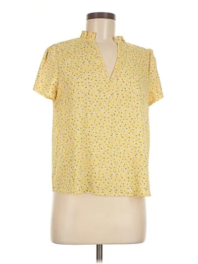 Pre-owned Shein Short Sleeve Blouse In Yellow