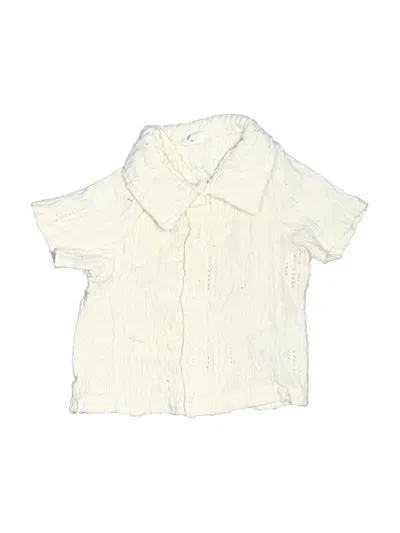 Pre-owned Shein Babies' Short Sleeve Button Down Shirt In Ivory
