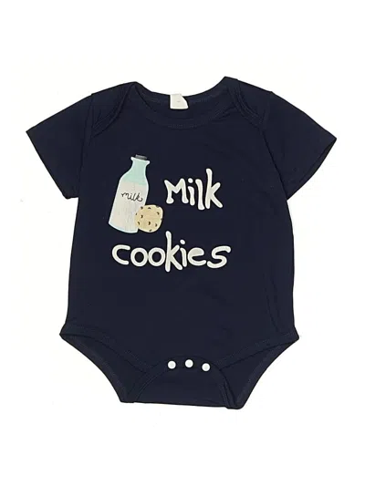 Pre-owned Shein Kids' Short Sleeve Onesie In Blue