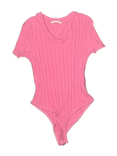 Pre-owned Shein Kids' Short Sleeve Onesie In Pink