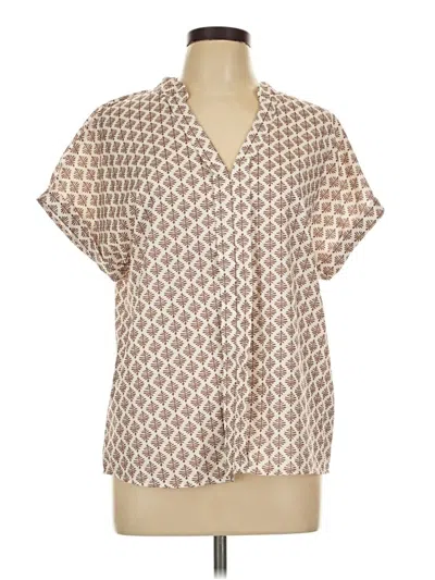 Pre-owned Shein Short Sleeve Polo Shirt In Brown