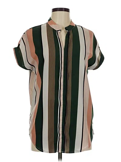 Pre-owned Shein Short Sleeve Polo Shirt In Green