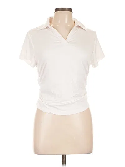 Pre-owned Shein Short Sleeve Polo Shirt In Ivory