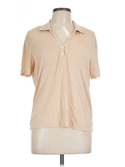 Pre-owned Shein Short Sleeve Polo Shirt In Tan