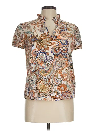 Pre-owned Shein Short Sleeve Polo Shirt In Tan