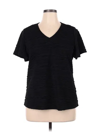 Pre-owned Shein Short Sleeve T-shirt In Black