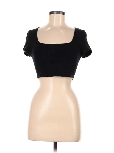 Pre-owned Shein Short Sleeve T-shirt In Black