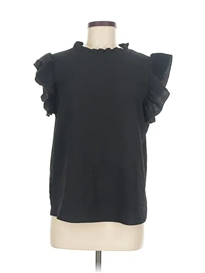 Pre-owned Shein Short Sleeve T-shirt In Black