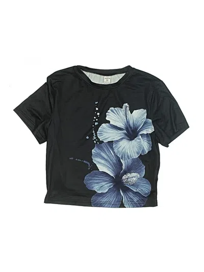 Pre-owned Shein Kids' Short Sleeve T-shirt In Black