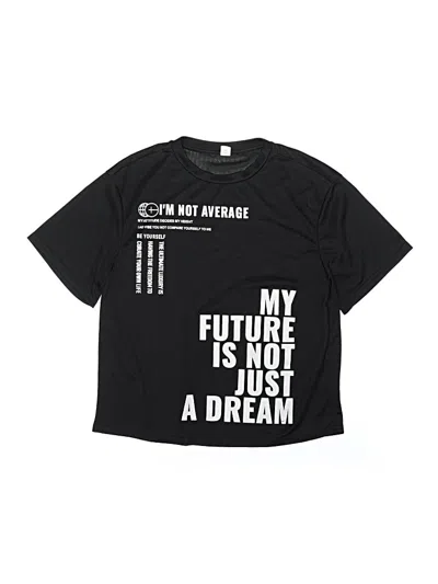 Pre-owned Shein Kids' Short Sleeve T-shirt In Black