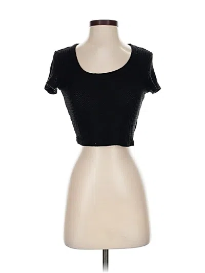 Pre-owned Shein Short Sleeve T-shirt In Black