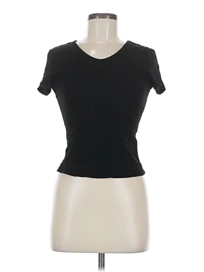 Pre-owned Shein Short Sleeve T-shirt In Black