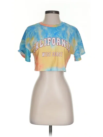 Pre-owned Shein Short Sleeve T-shirt In Blue