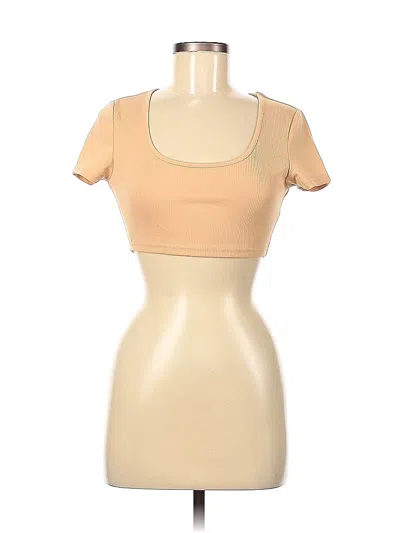 Pre-owned Shein Short Sleeve T-shirt In Brown