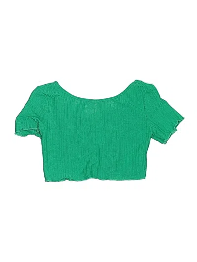Pre-owned Shein Kids' Short Sleeve T-shirt In Green