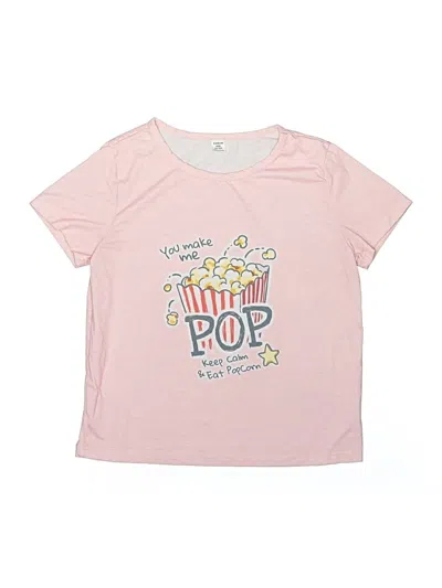 Pre-owned Shein Kids' Short Sleeve T-shirt In Pink