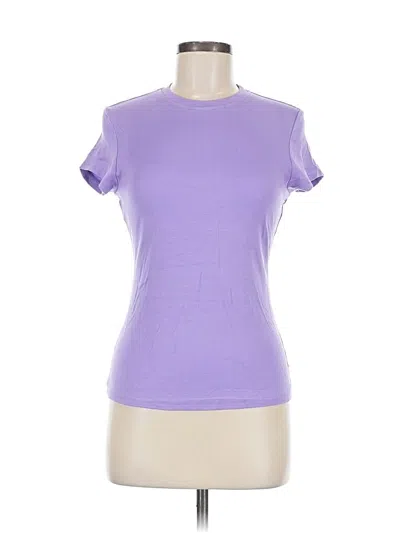 Pre-owned Shein Short Sleeve T-shirt In Purple