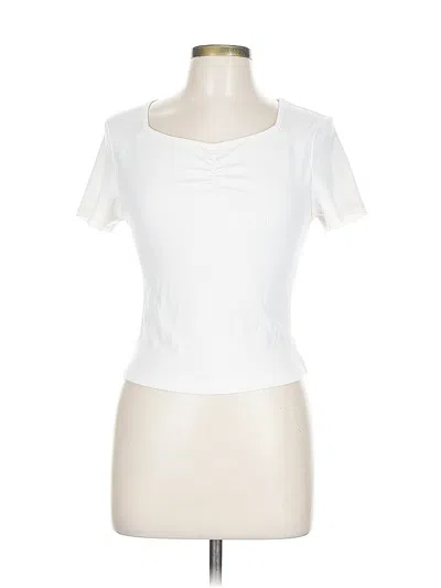 Pre-owned Shein Short Sleeve T-shirt In White