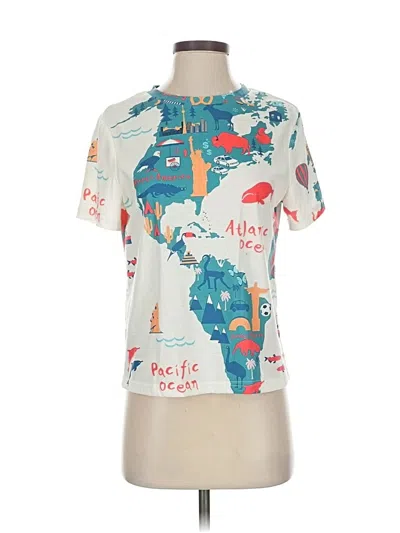 Pre-owned Shein Short Sleeve T-shirt In White