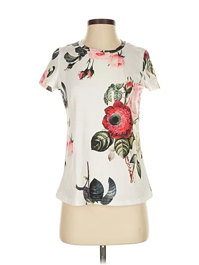 Pre-owned Shein Short Sleeve T-shirt In White