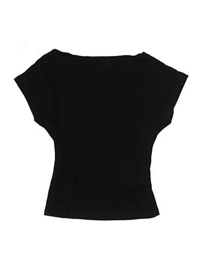 Pre-owned Shein Short Sleeve Top Black Boatneck Tops