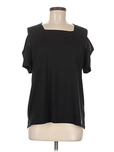 Pre-owned Shein Short Sleeve Top Black Cold Shoulder Neckline Tops