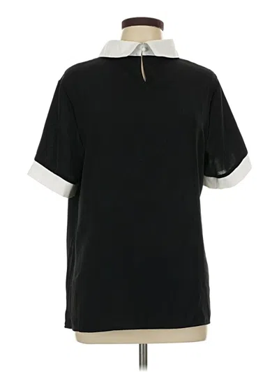 Pre-owned Shein Short Sleeve Top Black Collared Neckline Tops