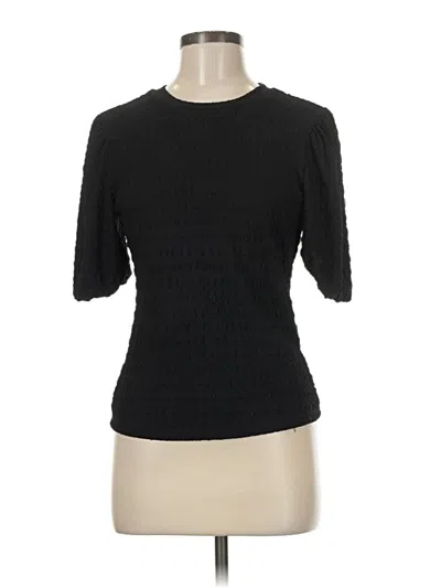 Pre-owned Shein Short Sleeve Top Black Crew Neck Tops