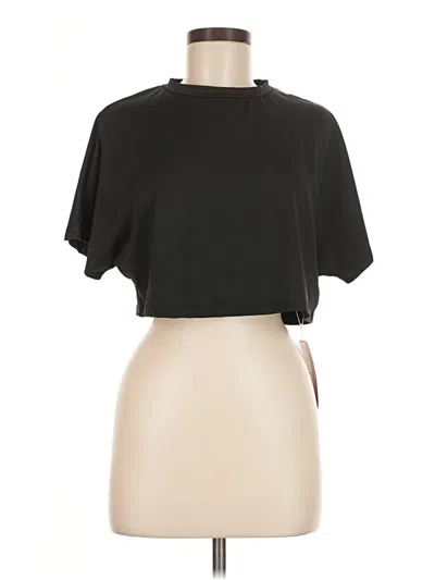 Shein Short Sleeve Top Black Keyhole Neckline Tops