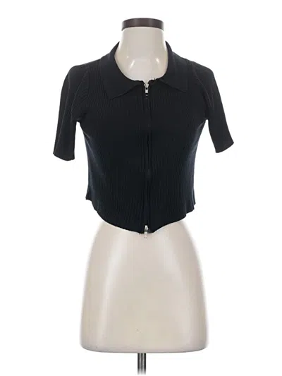 Pre-owned Shein Short Sleeve Top Black Keyhole Neckline Tops