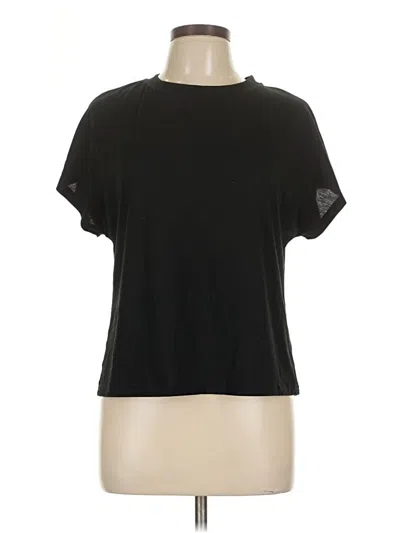 Pre-owned Shein Short Sleeve Top Black Keyhole Neckline Tops