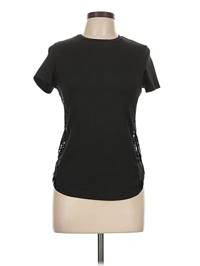 Pre-owned Shein Short Sleeve Top Black Keyhole Neckline Tops