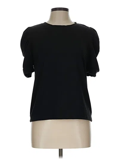 Pre-owned Shein Short Sleeve Top Black Keyhole Neckline Tops